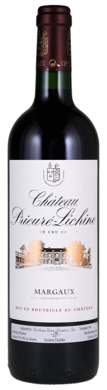 Chateau Prieure-Lichine 2018 Front Bottle Shot
