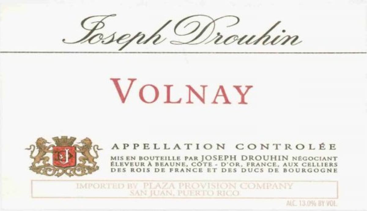 Joseph Drouhin Volnay 2004 Front Label