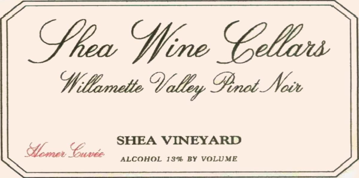 Shea Homer Cuvee Pinot Noir 2002 Front Label