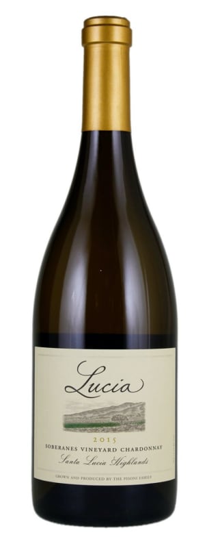 Lucia Vineyards Soberanes Vineyard Chardonnay 2015 Front Bottle Shot