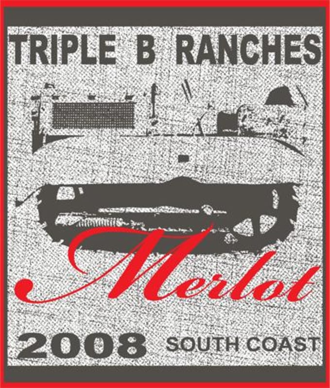 Triple B Ranches Merlot 2008 Front Label