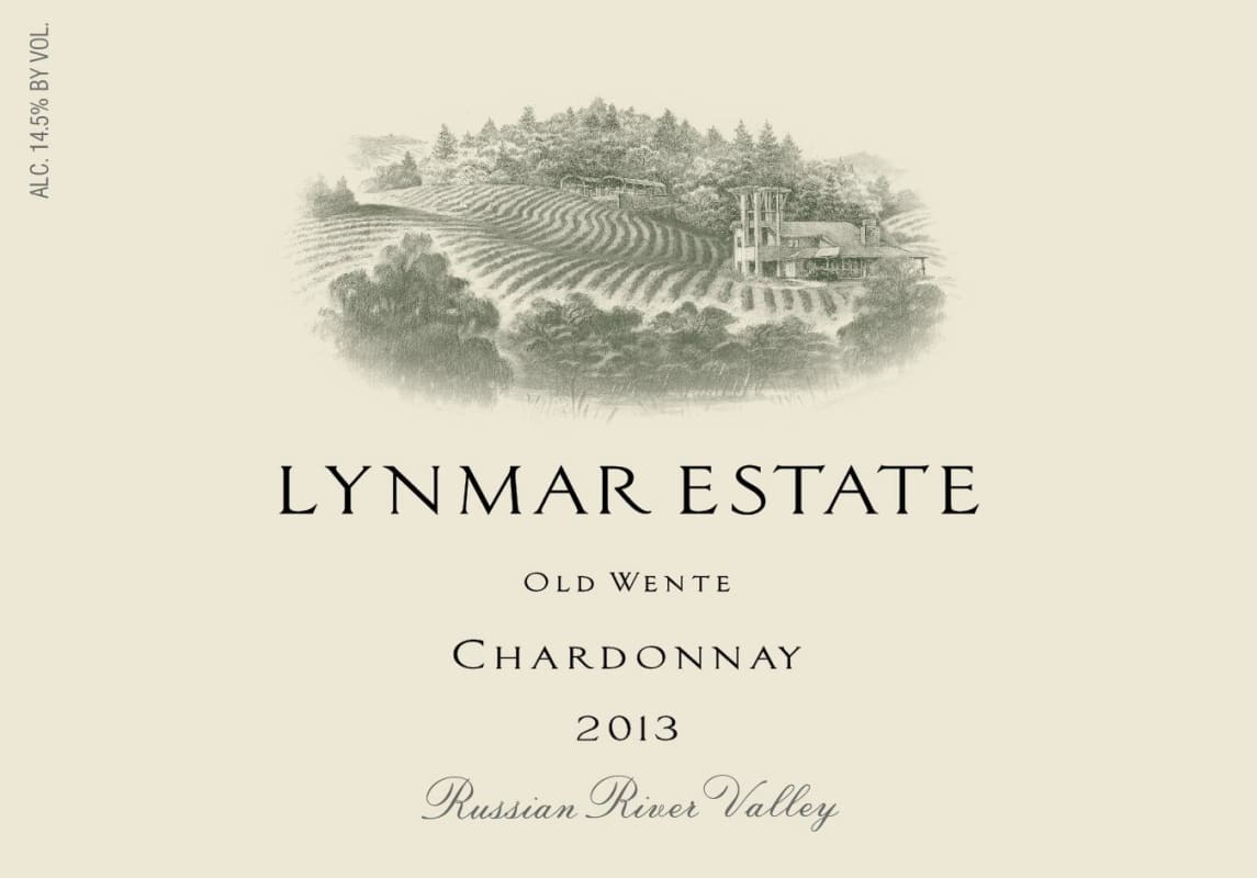 Lynmar Winery Old Wente Chardonnay 2013 Front Label