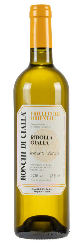 Ronchi di Cialla Ribolla Gialla 2025 Front Bottle Shot