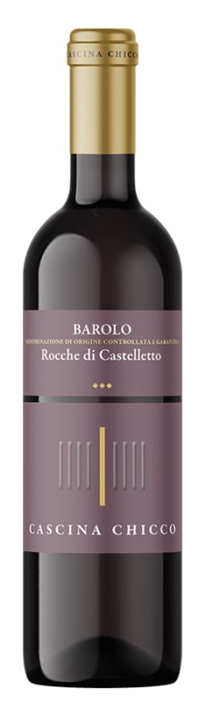 Cascina Chicco Barolo Rocche di Castelleto 2019 Front Bottle Shot