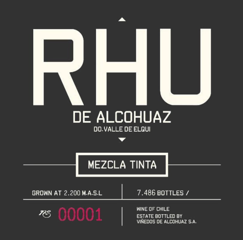 Alcohuaz RHU Mezcla Tinta 2013 Front Label