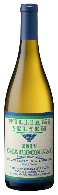 Williams Selyem Estate Vineyard Chardonnay 2019 Front Bottle Shot