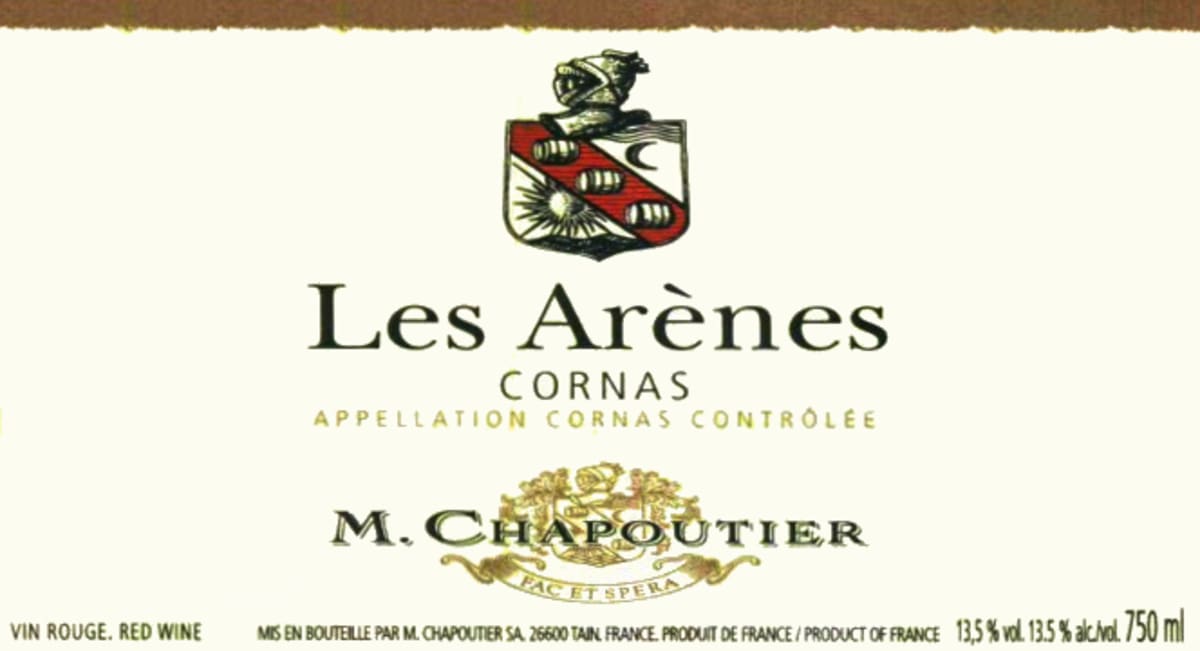 M. Chapoutier Cornas Les Arenes 2008 Front Label