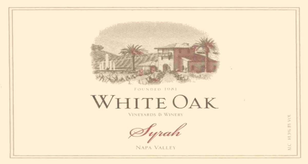 White Oak Syrah 2003 Front Label