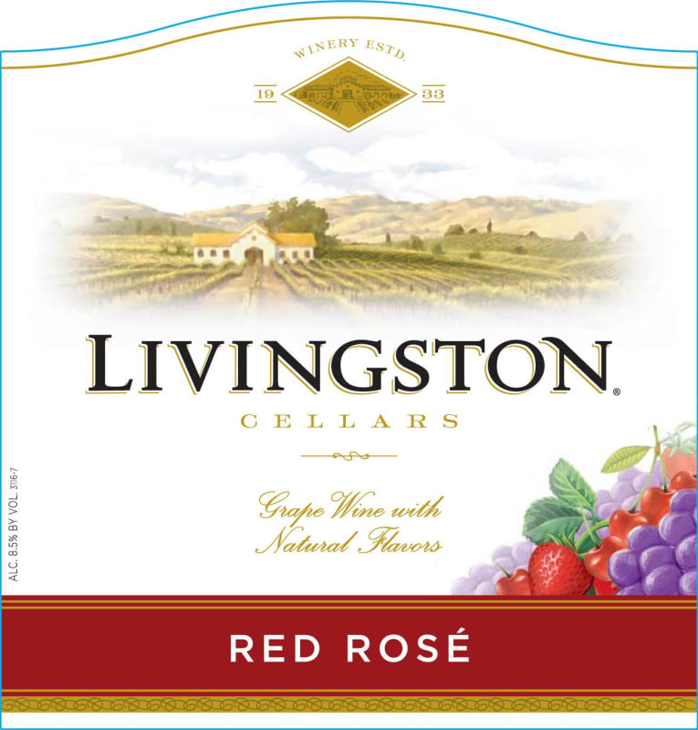 Livingston Livingston Red Rose Front Label