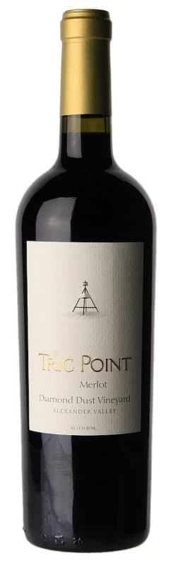 Trig Point Diamond Dust Vineyard Merlot 2019 Front Bottle Shot