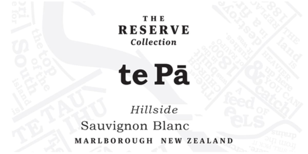 Te Pa Wines Hillside Reserve Sauvignon Blanc 2022 Front Label