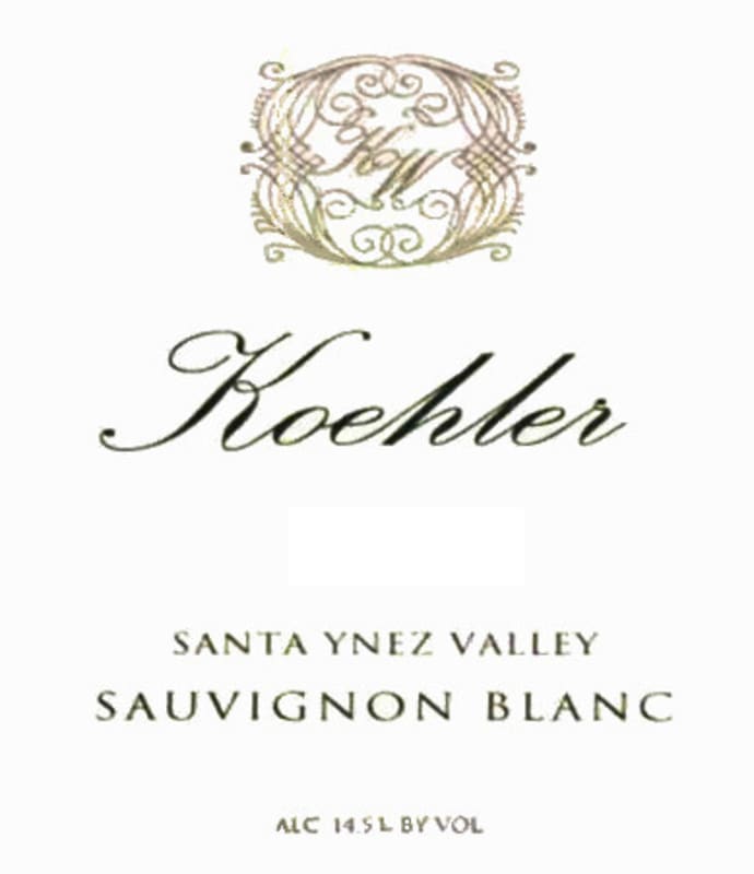Koehler Winery Sauvignon Blanc 2013 Front Label