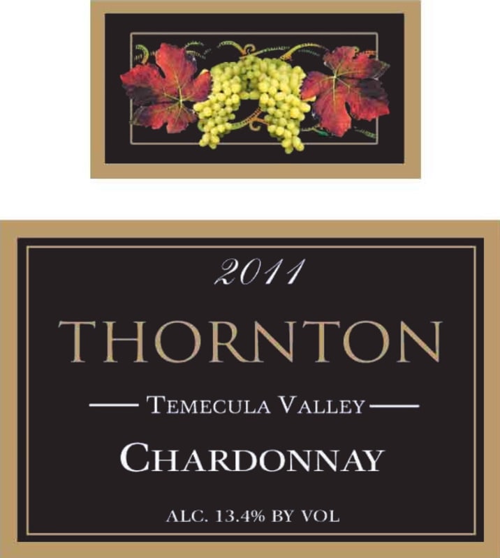 Thornton Winery Chardonnay 2011 Front Label