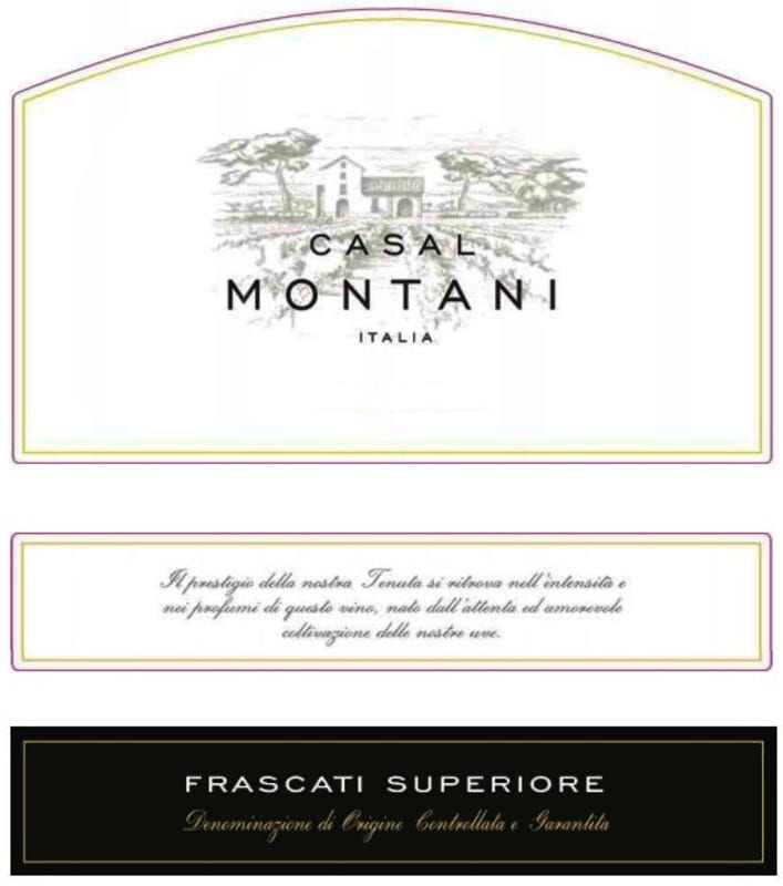 Casal Montani Frascati Superiore 2016 Front Label