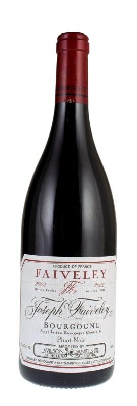 Faiveley Bourgogne Pinot Noir 2002 Front Bottle Shot
