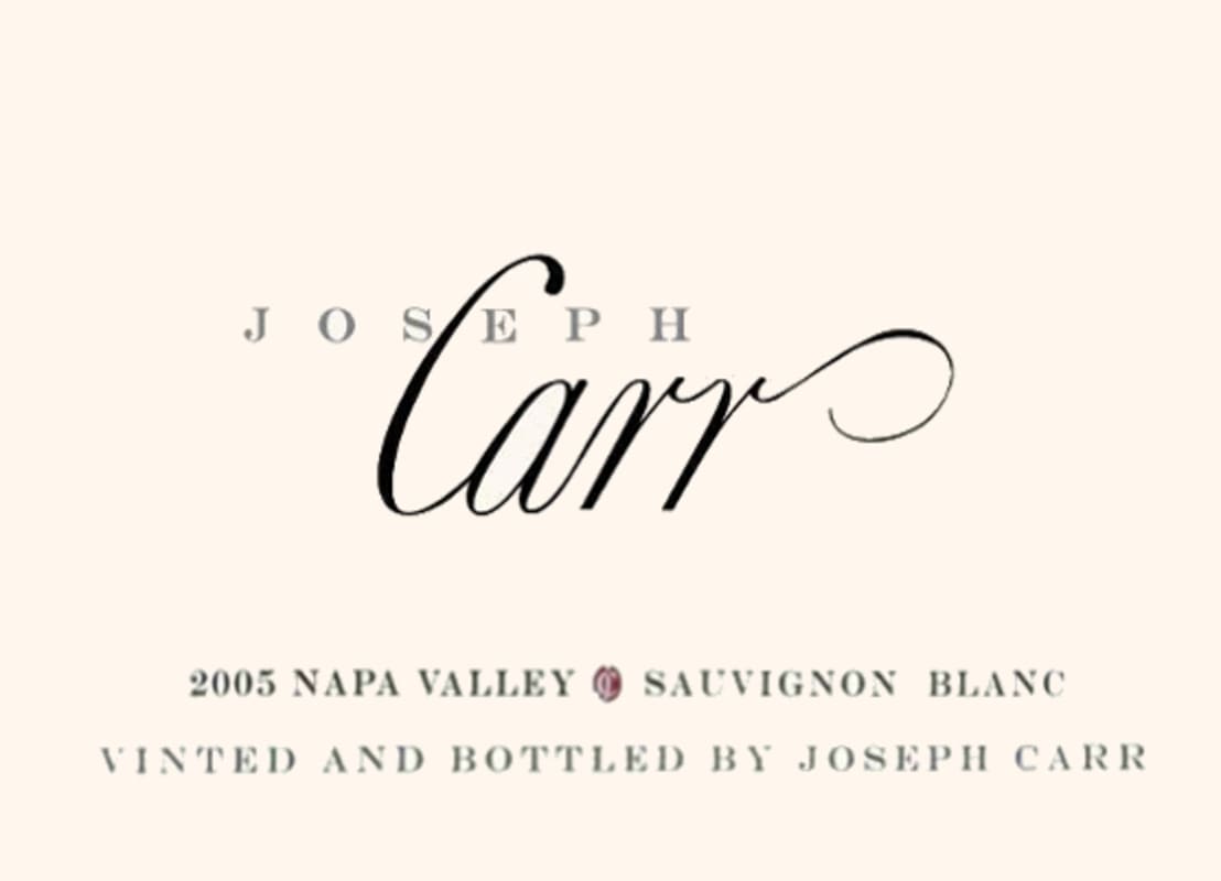 Joseph Carr Sauvignon Blanc 2005 Front Label