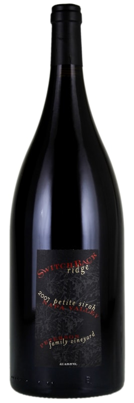 Switchback Ridge Peterson Family Vineyard Petite Sirah (1.5 Liter) 2007 Front Bottle Shot