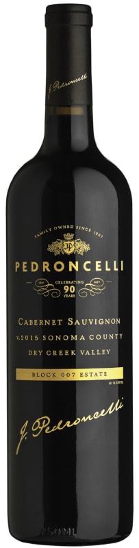 Pedroncelli Block 007 Cabernet Sauvignon 2015 Front Bottle Shot