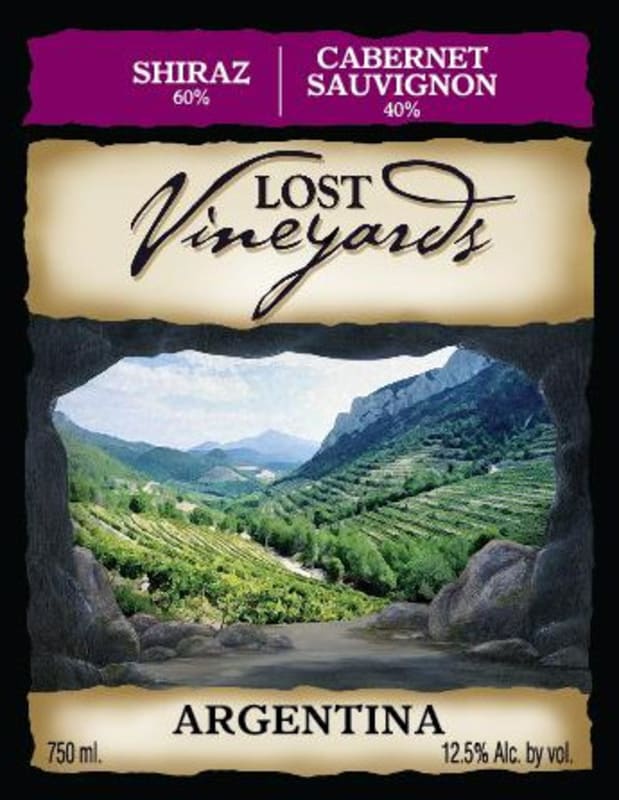 Lost Vineyards of the World Shiraz Cabernet Sauvignon 2015 Front Label