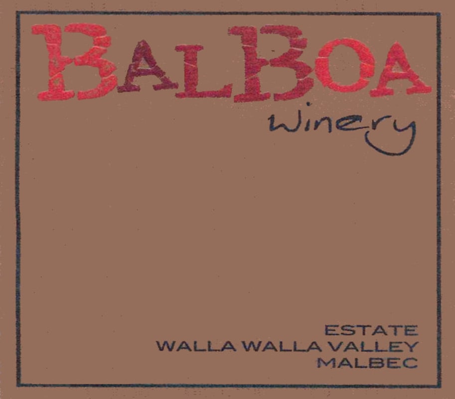 Balboa Winery Malbec 2010 Front Label