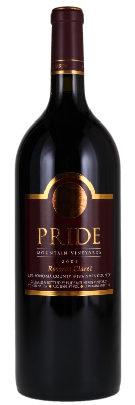 Pride Mountain Vineyards Reserve Claret 2007 Front Bottle Shot