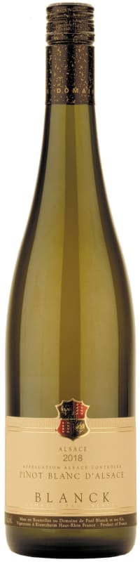 Paul Blanck Et Fils Pinot Blanc d'Alsace 2018 Front Bottle Shot