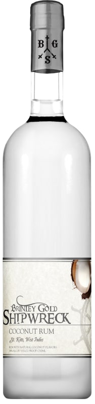 Brinley Gold Shipwreck Coconut Rum Front Bottle Shot