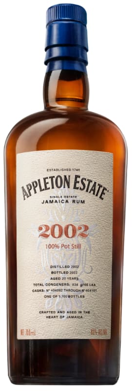 Appleton Estate Hearts Collection 2002 Jamaican Rum Front Bottle Shot