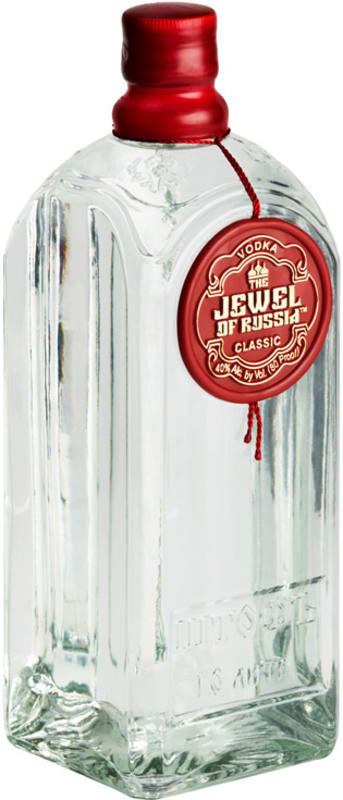 Jewel of Russia Classic Vodka (1 Liter) Front Bottle Shot