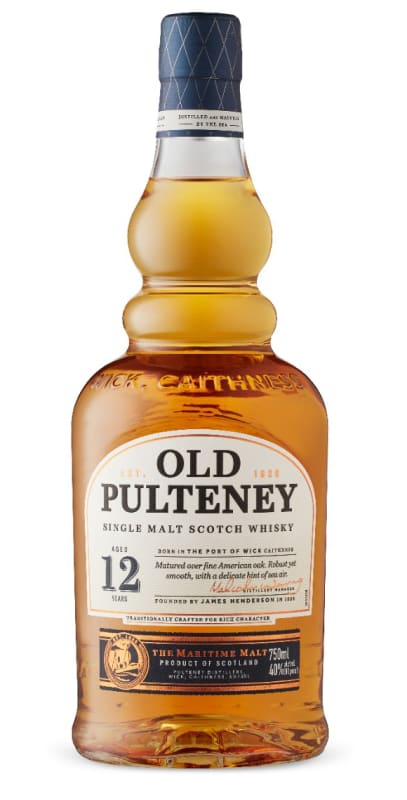 Old Pulteney 12 Year Single Malt Scotch Whisky Front Bottle Shot