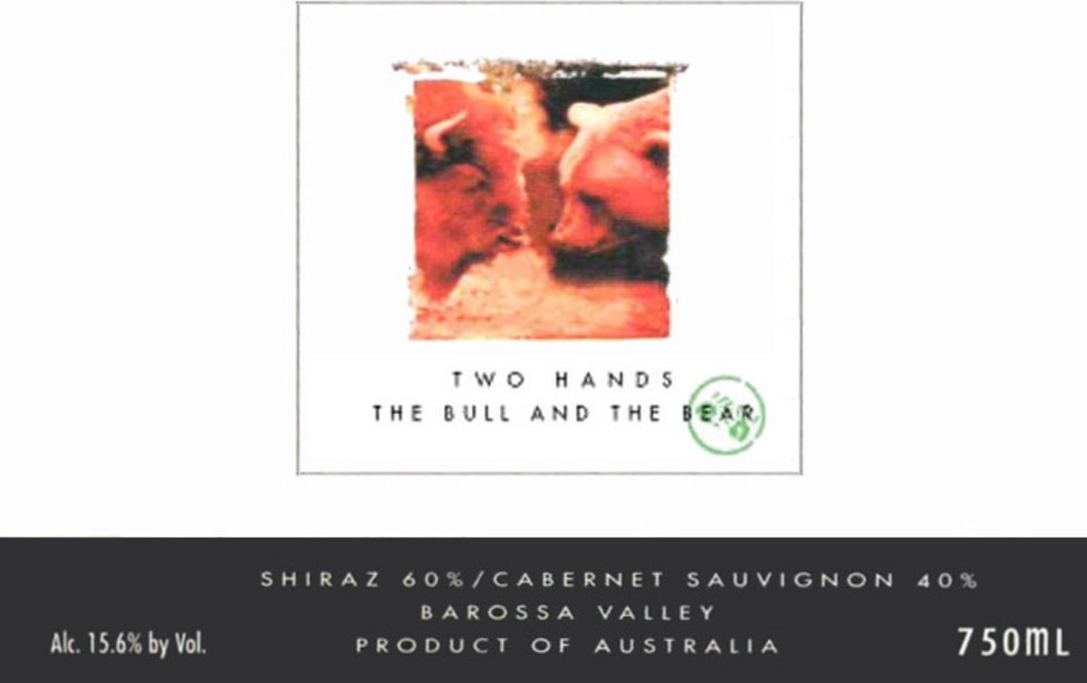 Two Hands The Bull and The Bear 2012 Front Label