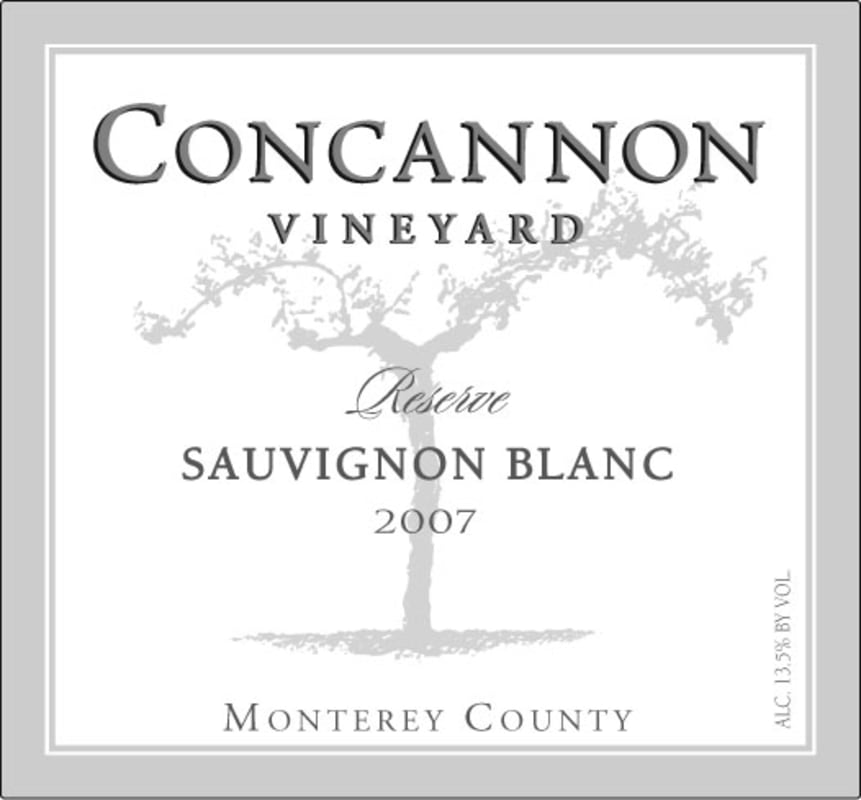 Concannon Reserve Sauvignon Blanc 2007 Front Label