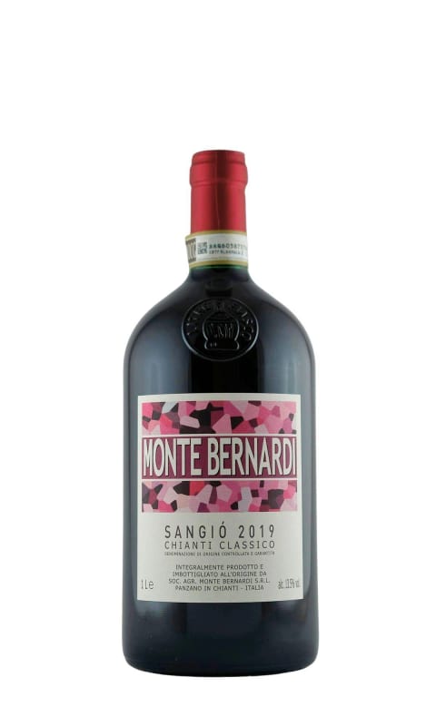 Monte Bernardi Sangio Chianti Classico (1 Liter Bottle) 2019 Front Bottle Shot