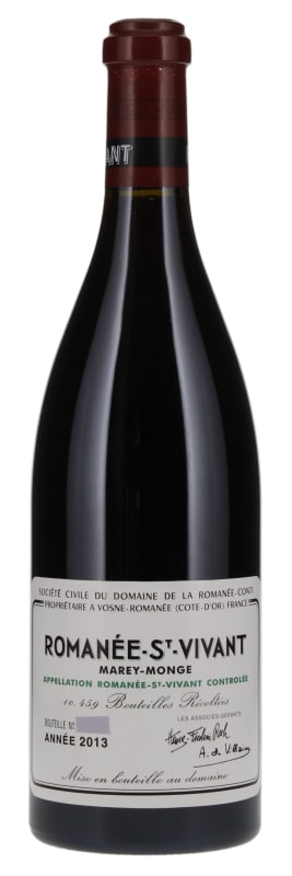 Domaine de la Romanee-Conti Romanee St. Vivant Grand Cru 2013 Front Bottle Shot