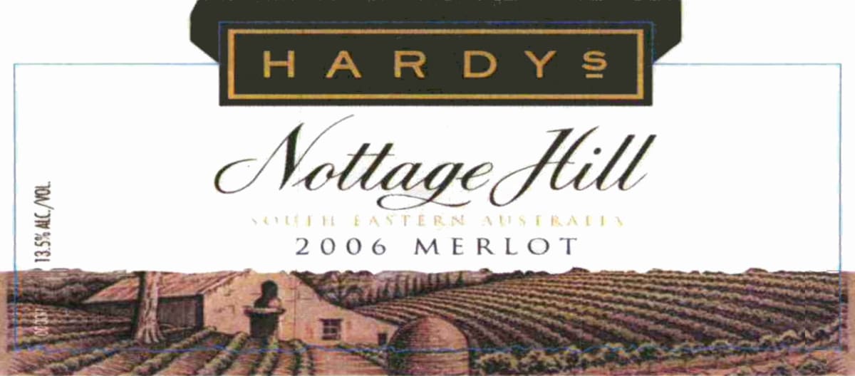 Hardys Nottage Hill Merlot 2006 Front Label