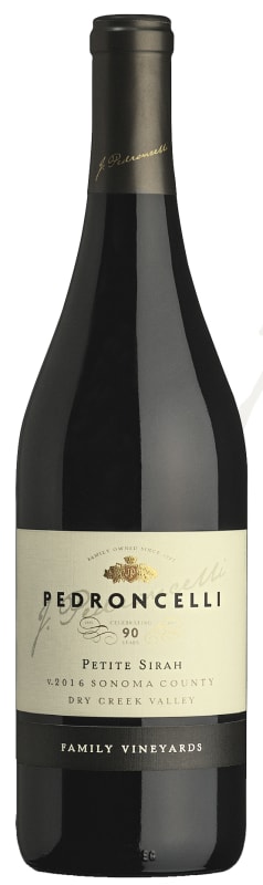 Pedroncelli Family Vineyard Petite Sirah 2017 Front Bottle Shot
