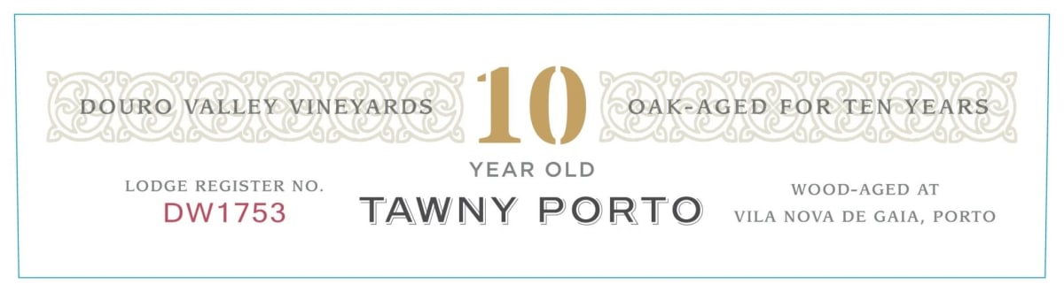 Dow's 10 Year Old Tawny Port (3 Liter Bottle) Front Label