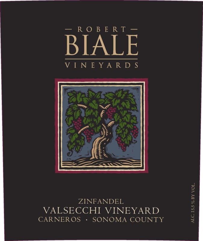 Robert Biale Vineyards Valsecchi Vineyard Zinfandel 2015 Front Label