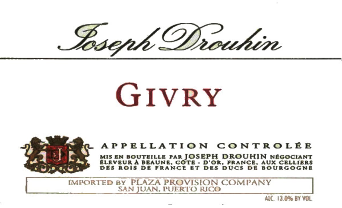 Joseph Drouhin Cote Chalonnaise Givry 2013 Front Label