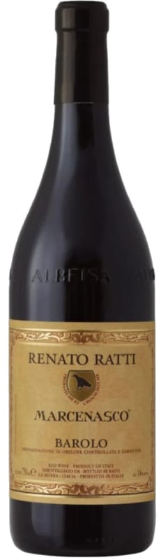 Renato Ratti Marcenasco Barolo 1996 Front Bottle Shot