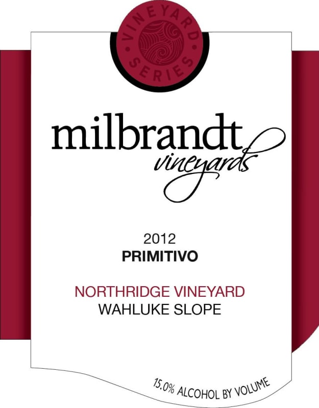 Milbrandt Series Primitivo 2012 Front Label