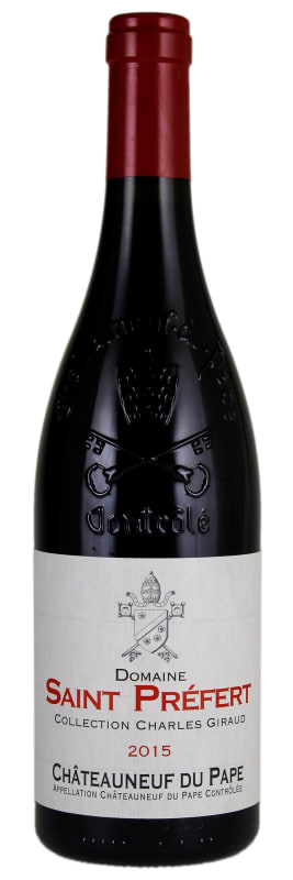 Domaine Saint Prefert Chateauneuf-du-Pape Collection Charles Giraud 2015 Front Bottle Shot