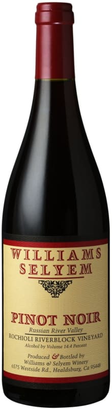 Williams Selyem Rochioli Riverblock Vineyard Pinot Noir 1999 Front Bottle Shot