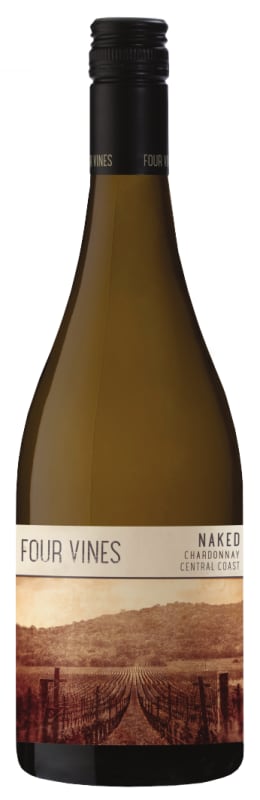 Four Vines Central Coast Naked Chardonnay 2021 Front Bottle Shot