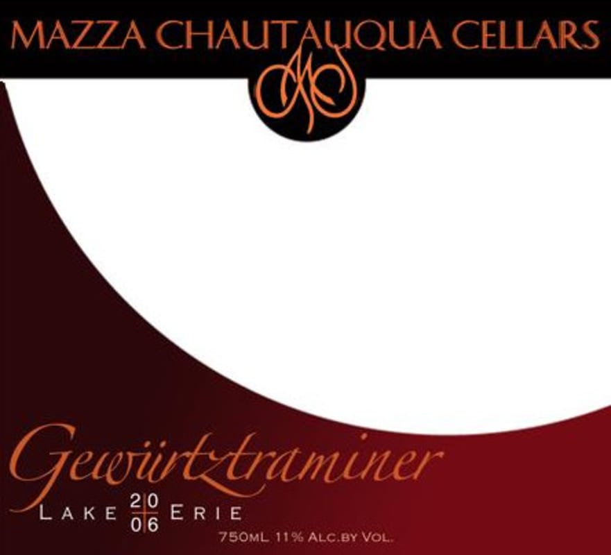 Mazza Chautauqua Cellars Five & 20 Brewing Gewurztraminer 2006 Front Label