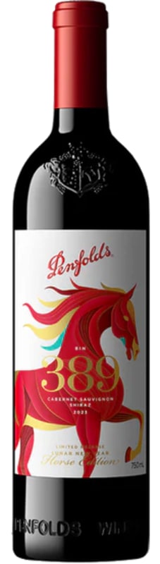 Penfolds Bin 389 Cabernet-Shiraz Lunar New Year Horse Limited Edition 2023 Front Bottle Shot