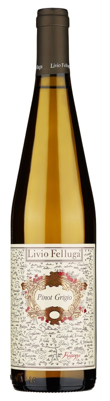 Livio Felluga Pinot Grigio 2016 Front Bottle Shot