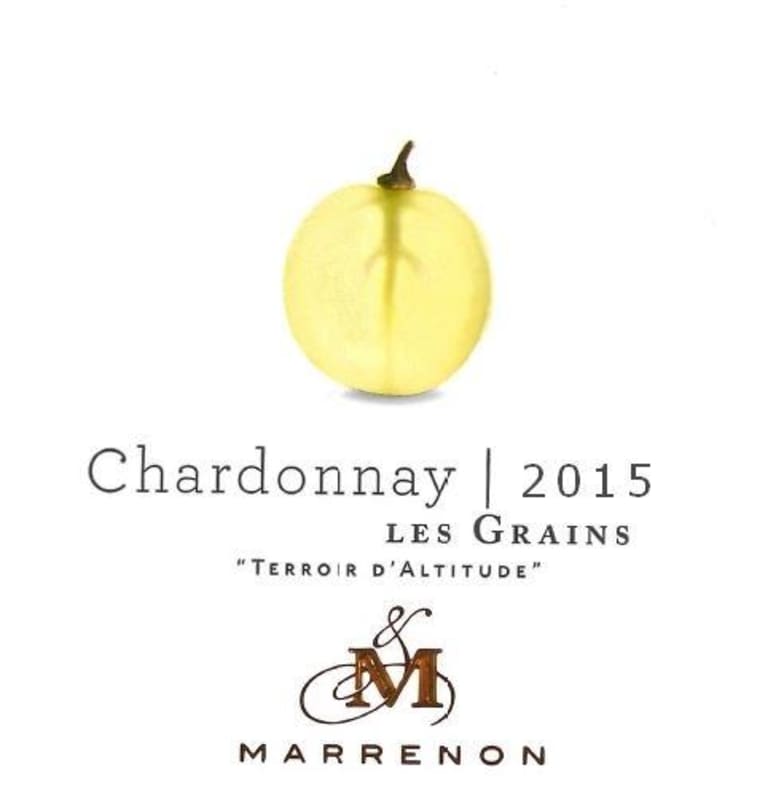 Marrenon Les Grains Chardonnay 2015 Front Label
