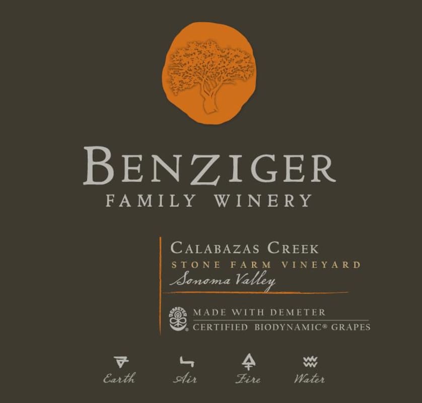 Benziger Stone Farm Vineyard Calabazas Creek Red 2013 Front Label