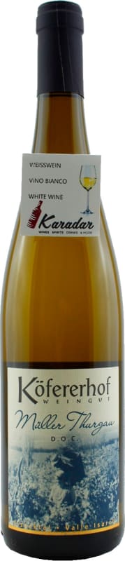 Kofererhof Muller Thurgau 2016 Front Bottle Shot